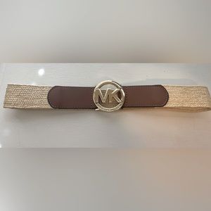 Michael Kors Beige and Brown Belt